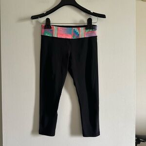 Ivivva by Lululemon Athletica Athletic Reversible Girls Cropped Leggings size 10